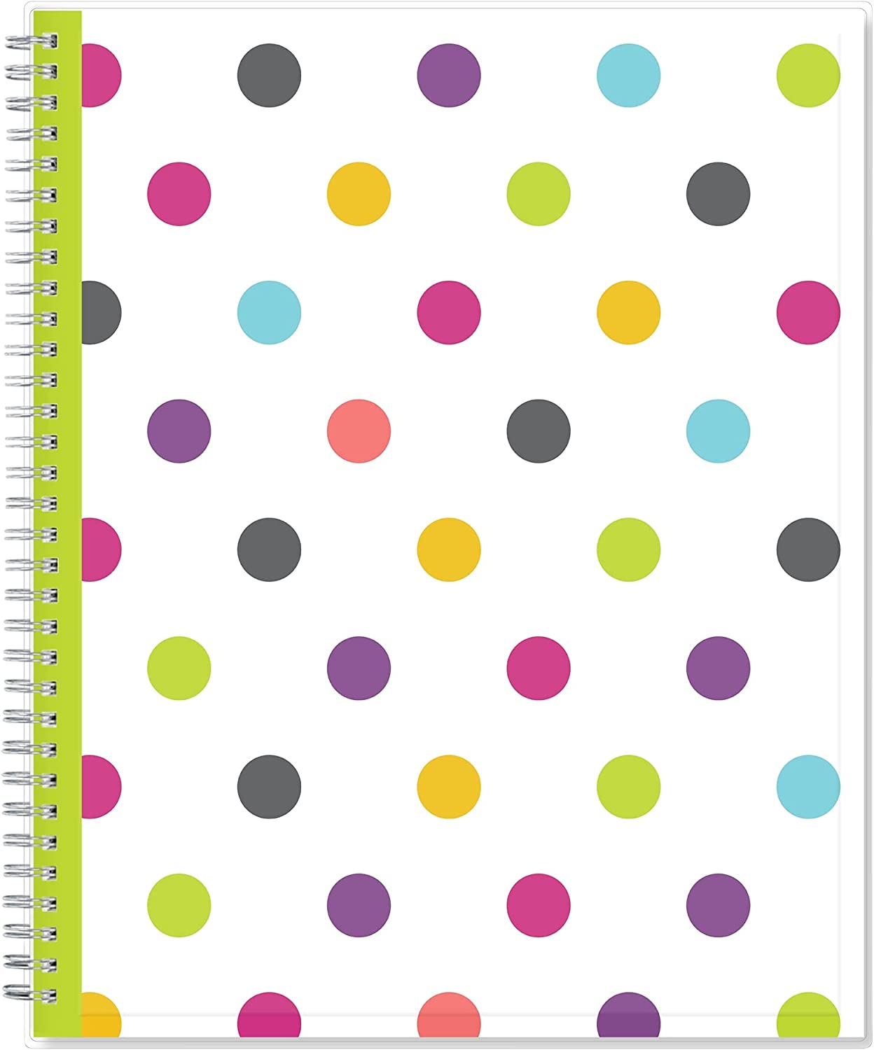 230816082826884_1 Blue Sky 2022-2023 Academic Year Teacher Weekly & Monthly Lesson Planner, 8.5" x 11", Flexible Cover, Wirebound, Dots (100330-A23) - Image 1
